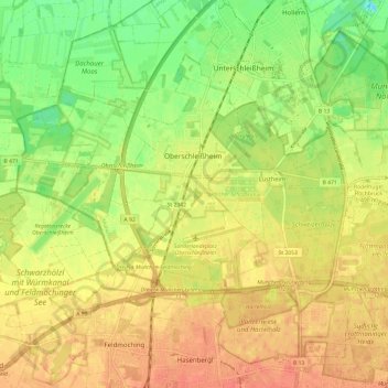 Mapa topográfico 85764, altitud, relieve