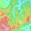 Mapa topográfico Kerrabee, altitud, relieve
