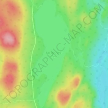 Mapa topográfico Lac du Porc-Epic, altitud, relieve