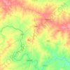 Mapa topográfico Pathri, altitud, relieve