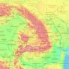 Mapa topográfico Montes Cárpatos, altitud, relieve