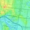 Mapa topográfico East Melbourne, altitud, relieve