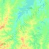 Mapa topográfico Lago Verde, altitud, relieve