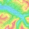 Mapa topográfico Meiringen, altitud, relieve