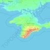 Mapa topográfico Автономная Республика Крым, altitud, relieve