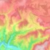 Mapa topográfico Allenc, altitud, relieve