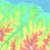 Mapa topográfico Ortahisar, altitud, relieve