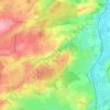 Mapa topográfico Audes, altitud, relieve