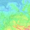 Mapa topográfico Weser-Ems, altitud, relieve