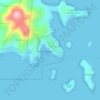 Mapa topográfico Shute Harbour, altitud, relieve