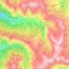 Mapa topográfico Crévoux, altitud, relieve