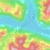 Mapa topográfico Muchalat Lake, altitud, relieve