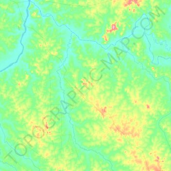 Mapa topográfico Nova Guarita, altitud, relieve