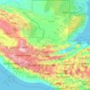 Mapa topográfico Guatemala, altitud, relieve