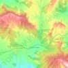 Mapa topográfico Tolva, altitud, relieve