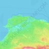 Mapa topográfico Лебяженское городское поселение, altitud, relieve