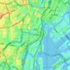 Mapa topográfico Minato, altitud, relieve