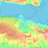 Mapa topográfico Sabana de la Mar, altitud, relieve