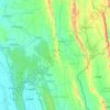 Mapa topográfico Gomati, altitud, relieve