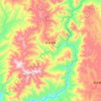 Mapa topográfico 安龙堡乡, altitud, relieve