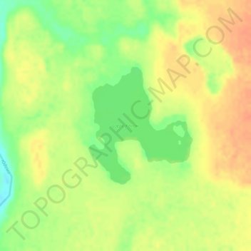 Mapa topográfico озеро Кенон, altitud, relieve