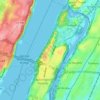 Mapa topográfico Manhattan Community Board 12, altitud, relieve