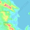 Mapa topográfico Whoota, altitud, relieve
