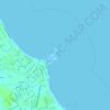 Mapa topográfico Playa Cuchivano, altitud, relieve
