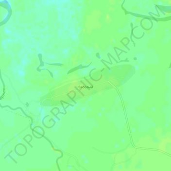 Mapa topográfico Весёлый, altitud, relieve