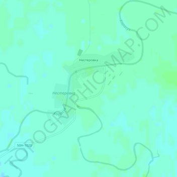 Mapa topográfico Нестеровка, altitud, relieve
