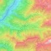 Mapa topográfico Villnößtal - Val di Funes, altitud, relieve