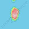 Mapa topográfico Tasman Island, altitud, relieve