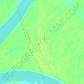 Mapa topográfico Тугай, altitud, relieve