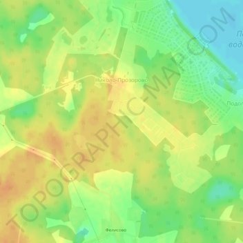 Mapa topográfico Николо-Прозорово, altitud, relieve