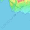 Mapa topográfico Île Rousse, altitud, relieve
