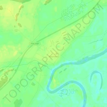 Mapa topográfico Хохлово, altitud, relieve