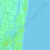 Mapa topográfico Fort Lauderdale Beach, altitud, relieve