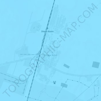 Mapa topográfico Улан Хол, altitud, relieve