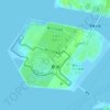 Mapa topográfico 夢洲, altitud, relieve