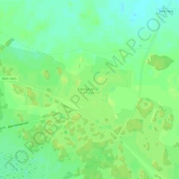 Mapa topográfico Кондусла, altitud, relieve
