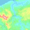 Mapa topográfico Río Coclé del Norte, altitud, relieve