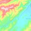 Mapa topográfico Río Urama, altitud, relieve