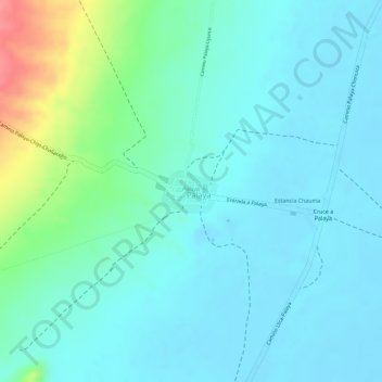 Mapa topográfico Palaya, altitud, relieve