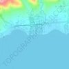 Mapa topográfico Talisay Baywalk, altitud, relieve