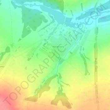 Mapa topográfico Парк молодоженов, altitud, relieve