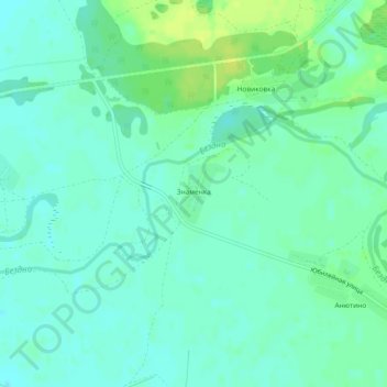 Mapa topográfico Знаменка, altitud, relieve