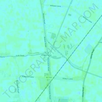 Mapa topográfico Stone Bridge Drain, altitud, relieve