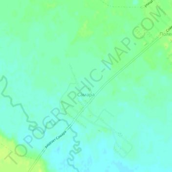 Mapa topográfico Самара, altitud, relieve