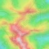 Mapa topográfico Jewel Lake, altitud, relieve