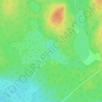 Mapa topográfico Lac Gamache, altitud, relieve